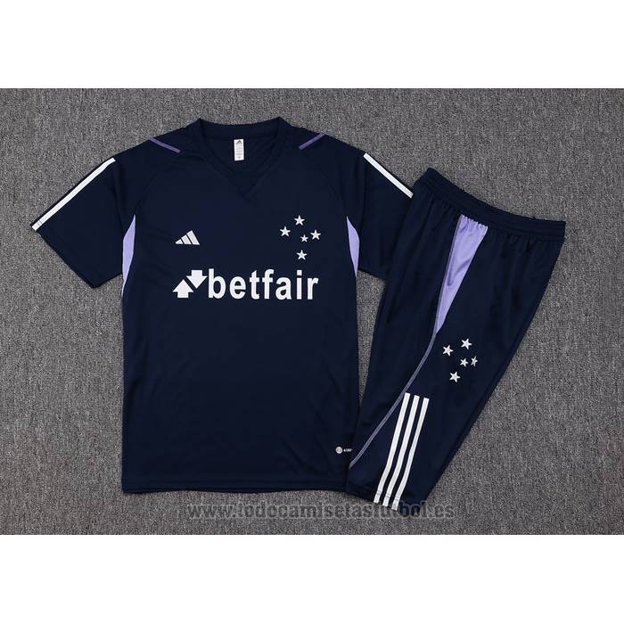 Chandal del Cruzeiro Manga Corta 2023-2024 Azul - Pantalon Corto